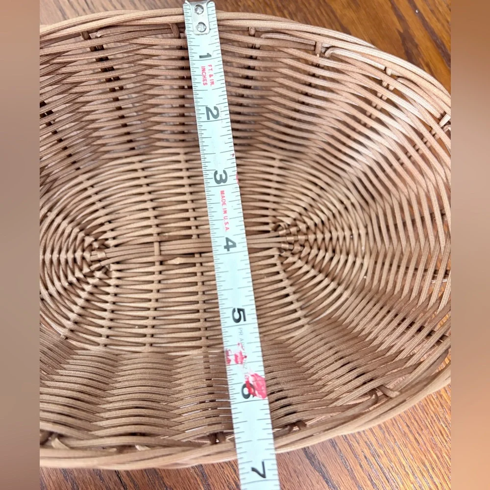 Vintage TableCraft Oval Natural Woven Bread Basket, durable polypropylene cord